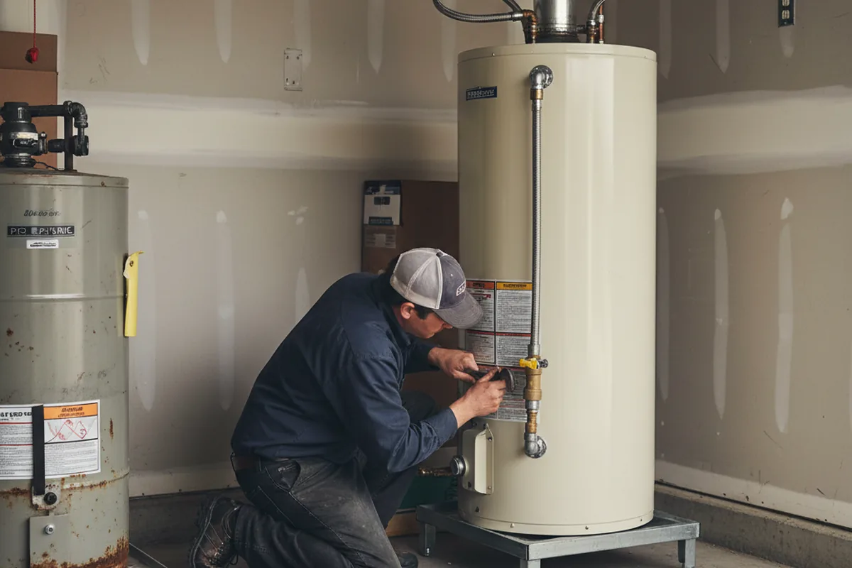 Water heater and shutoff valve replacement in Stratford